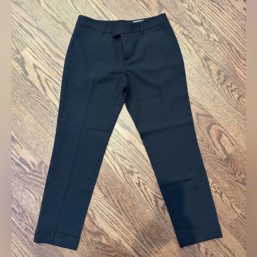 Club Monaco Italian Wool Cropped Pant-Black-Sz 2